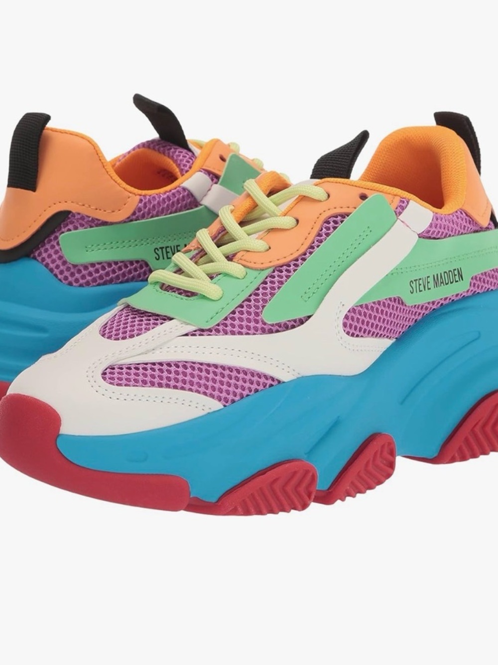 Brand new Steve Madden Colorblock Sneakers - Purple/Orange/Green